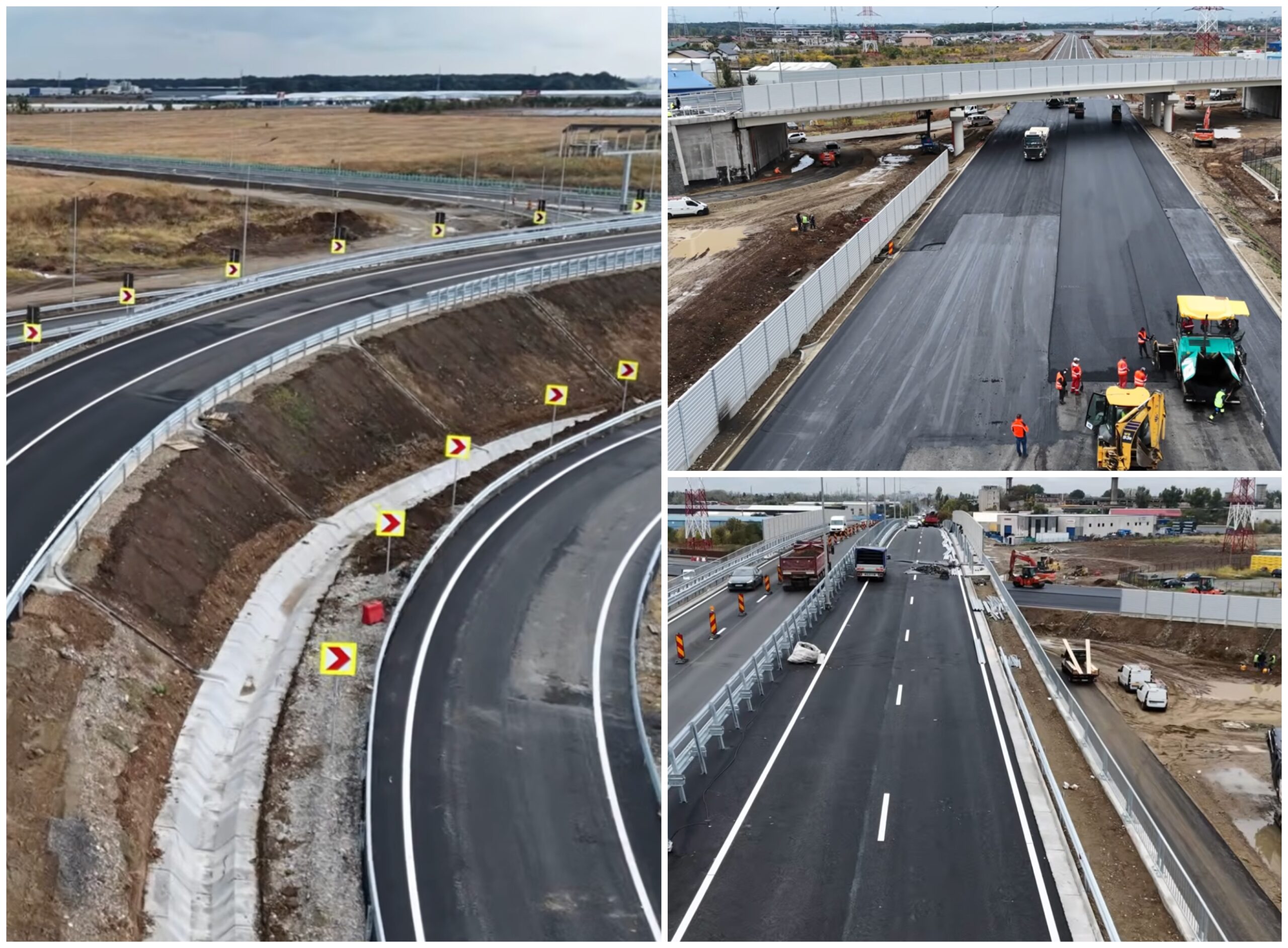 VIDEO | O veste bună, una rea de pe Autostrada Bucureștiului. În câteva zile, circulăm pe  L3+L4 Nord, dar mai e de lucru la L1, abia la anul se închide cercul A0