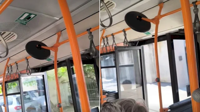 VIDEO | Pericolul dintr-un autobuz STB cu „aer condiționat” de modă veche. Vehiculul a plecat din stație cu ușile larg deschise
