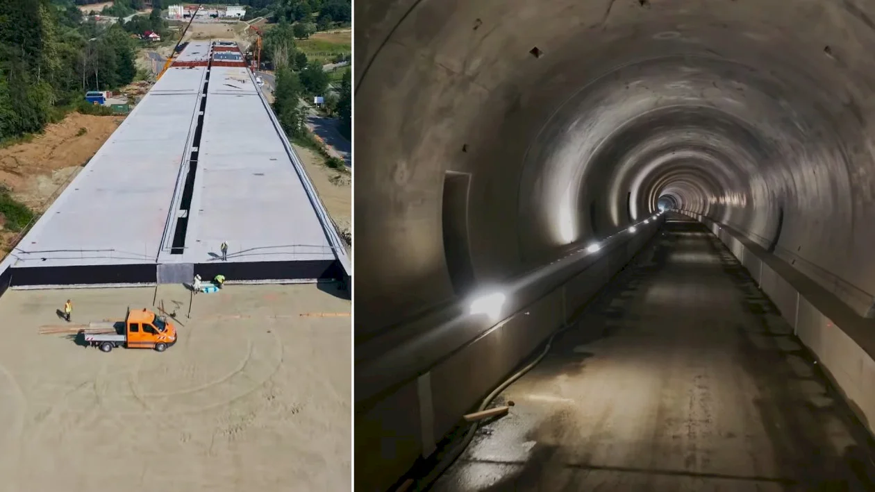 VIDEO | Imagini spectaculoase din tunelul prin care vom trece pe drumul de la București spre Curtea de Argeș. Pro Infrastructură: Secțiunea 4 a A1 ar putea fi gata într-un an