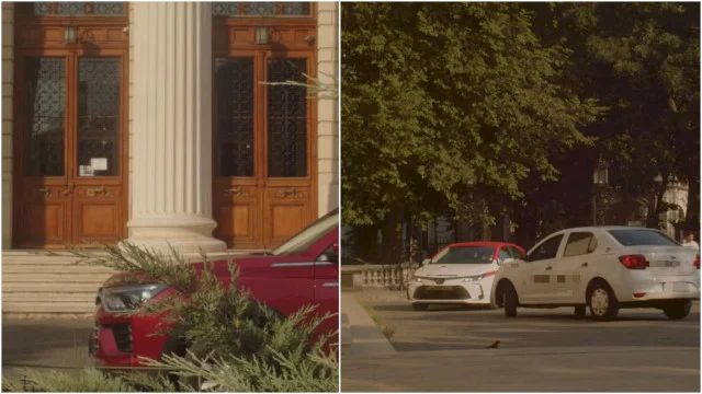 VIDEO | Curtea Ateneului este, de fapt, o rarisimă parcare fără plată din București. Vrem Schimbare: Chiar în fața treptelor, vizitatorii se lovesc de un „decor” absurd