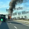 UPDATE | Un camion a luat foc pe Autostrada Bucureștiului A0. Traficul este oprit pe sensul Jilava – A1, anunță Centrul Infotrafic