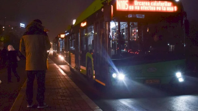 Troleibuze Solaris Trollino înlocuiesc autobuzele de pe linia de noapte N105. STB anunță că traseul rămâne neschimbat