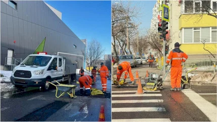FOTO | Începe o nouă serie de plombări în asfaltul ciuruit din București, ne anunță un oficial. Lista străzilor unde se vor astupa gropi rămâne, însă, un mister
