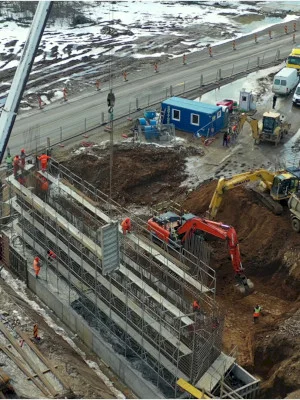 VIDEO | Plimbare cu drona peste Lotul 3 al A0 Nord, tronsonul cu pasaje și viaducte pe care îl fac chinezii. Cum arată podul DN3, crucial pentru Autostrada Bucureștiului