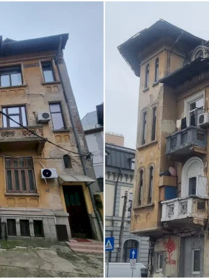 FOTO | Bulevardul Dacia ascunde bijuterii neoromânești. Clădirile își trăiesc chinuite bătrâneți după blocuri anoste, case de amanet și păcănele