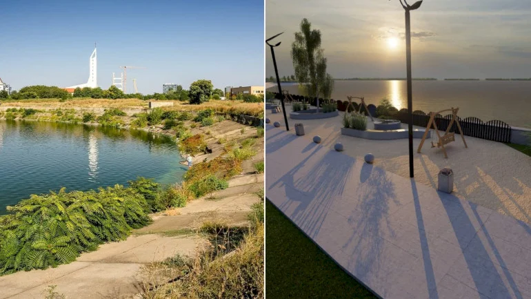 FOTO | Lucrările de la malul sudic al Lacului Morii pot fi reluate, Apele Române și-a dat acordul. PS6 anunță că șantierul se redeschide în această primăvară